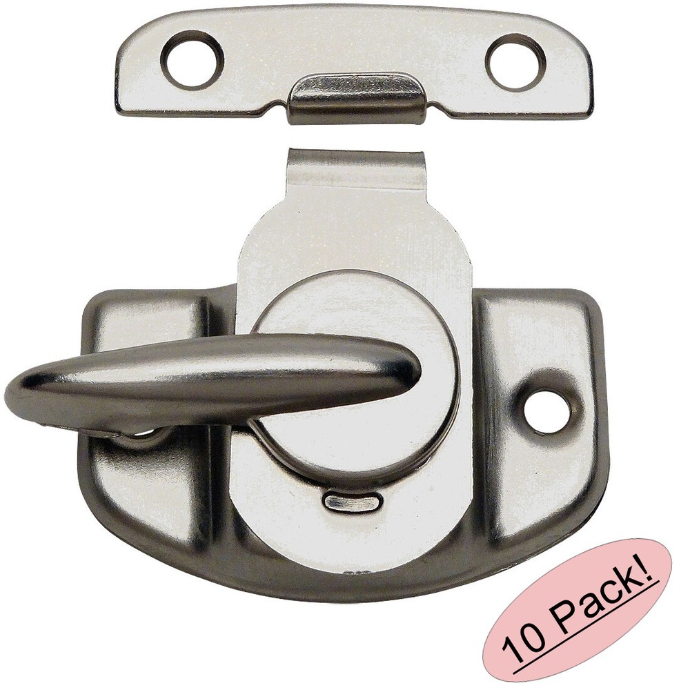 *10 Pack* Designers Impressions Satin Nickel Cam-Action Window Sash Lock: 53621