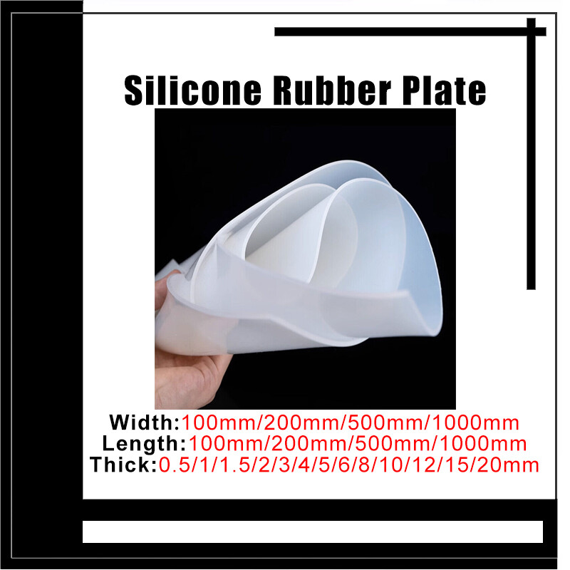 Transparent Silicone Rubber Plate Silicone Gasket Thickness 0.5/1/1.5/2/3/4~20mm