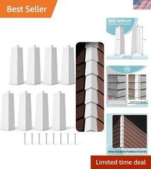 8 Pcs Aluminum Siding Corners 8 Inch Outside White Corner Caps Smooth Siding …