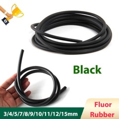 3/4/5/7/8/9/10/11/12/15mm Fluor Rubber Solid Cord Black Round Strip Sealing Bar