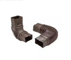 Flex-Elbow 2 in. x 3 in. Brown Vinyl Downspout Elbow
