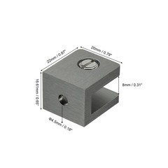 Glass Shelf Clamp, 4Pcs Glass Clip Holder Support for 5-8 mm Thick, Black