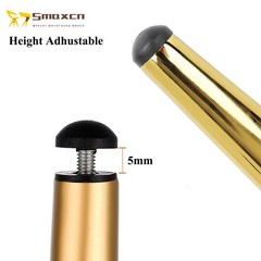 Smaxcn 4Pcs 9 7/8 Inch 25Cm Shiny Gold Metal Furniture Legs Straight Metal