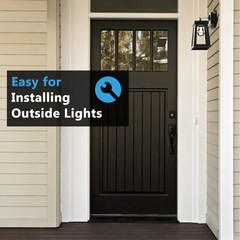 2-Pack White Siding Mounting Block Kit with Built-in Electrical Box for Lights
