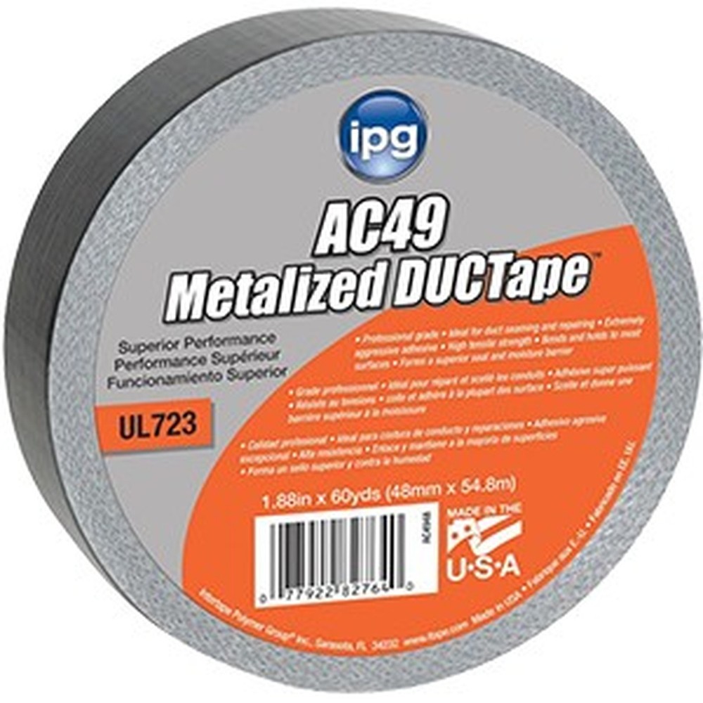 IPG 82764 2″ x 60yd Metallic Duct Tape-1PK