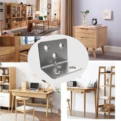 20 Pcs Stainless Steel L Bracket 90 Degree Corner Bracket with Screws for Wood