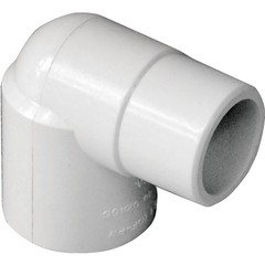 IPEX 435545 Street Pipe Elbow, 3/4 in, Spigot x Socket, 90 deg Angle, PVC, White