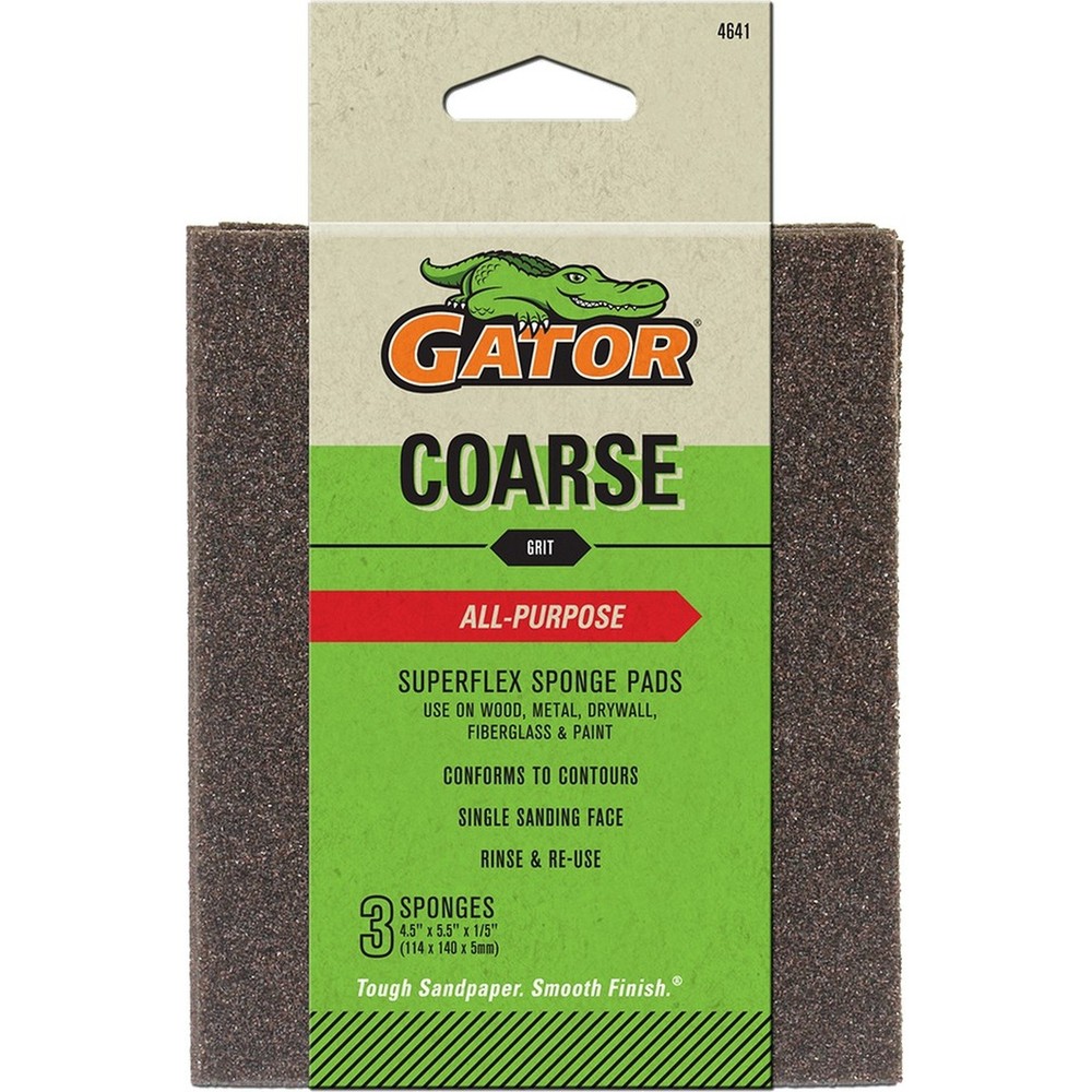 Gator 4641 Coarse 4-1/2″ x 5-1/2″ Sponge Sanding Pad (3pk)