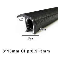 Rubber U Shape Car Door Edge Guard Molding Trim Rubber Edge Strip Seal winged