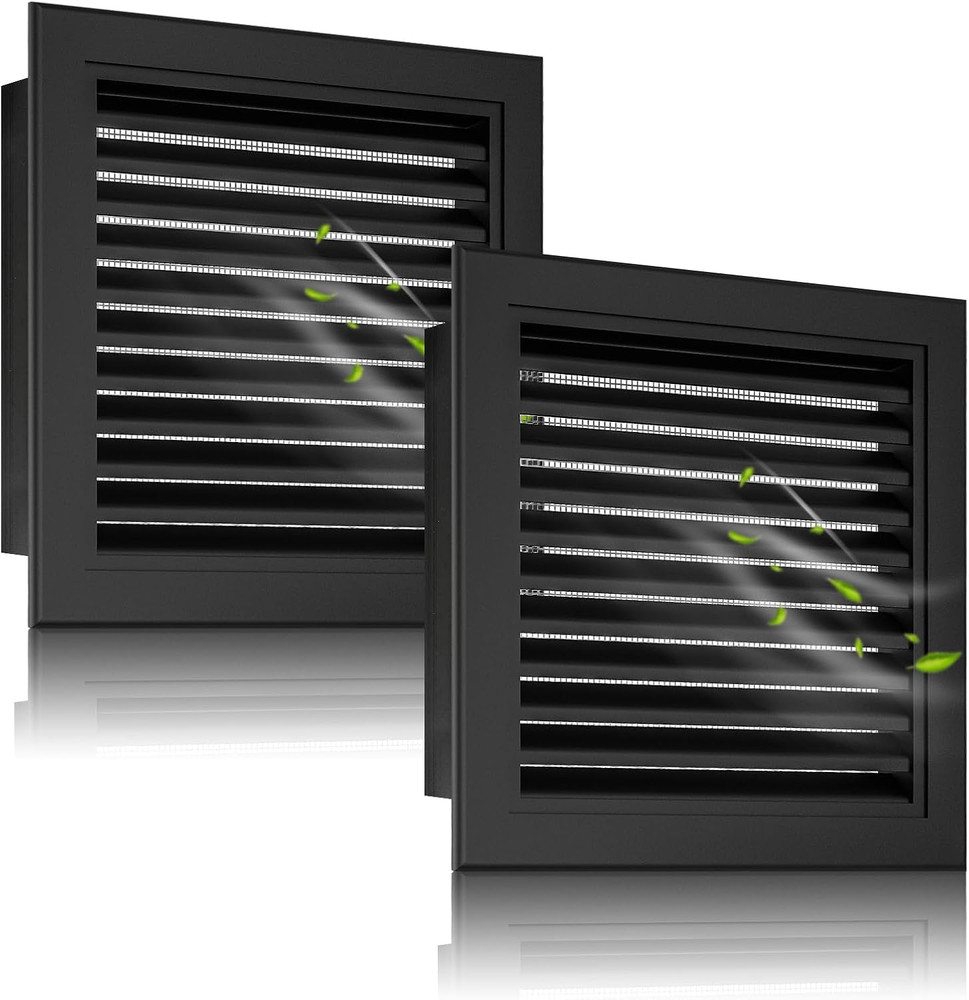 2-Pack 20″X20″ Gable Vents – Premium Aluminum Vents for Attic, Garage, or Exteri