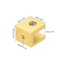 Glass Shelf Clamp, 2Pcs Glass Clip Holder Support for 8-10 mm Thick, Gold