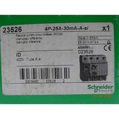 Schneider 23526 Differential Switch 4P-25A-30mA-A-Si
