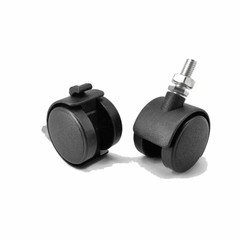 4 X Adjustable Tube Inserts End Caps Furniture Casters Wheels Castor Trolley