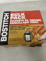 Bostitch CAPPAK-5M Cap Staples Damaged Box 5000 Caps And 5000 Staples