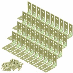40 Pcs 2″ inch “L” Steel Corner Braces w/ Screws Pack LOT Right Angle Bracket