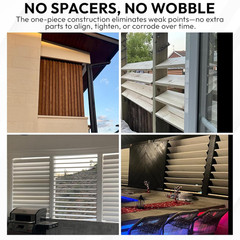 Heavy Duty Stainless Steel Louvers Hardware Kit – Black E-Coated Outdoor Shutter