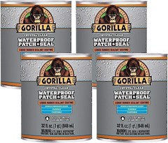 Gorilla Waterproof Patch & Seal Liquid, Black, 32 Ounces, 1 Pack