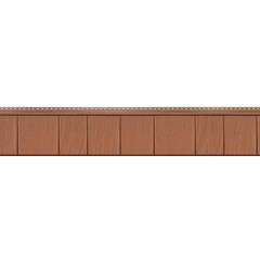 6-1/2 In. X 60-1/2 In. Treated Cedar Engineered Rigid PVC Shingle Panel 5 In. Ex
