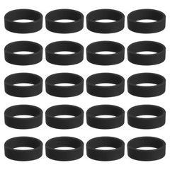 30Pcs Silicone Rubber Bands Non-slip 1.22 Inch for Art, Black