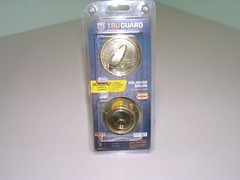 New TRU Guard Single-Cylinder Deadbolt Polished Brass -DL71 KA3Z