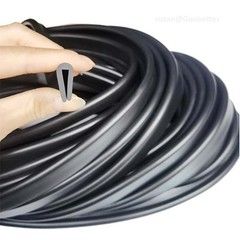 Rubber U Channel Edging Trim Seal Door Window Edge Protector Strip U-shape Black