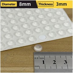 Flat Round Self-Adhesive Rubber Feet Pads | Round Ø 8mm-20mm, Clear & Black