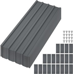 20 PCS Roof Panels Galvanized Steel Hardware Metal Roofing Sheets Wall Panels US
