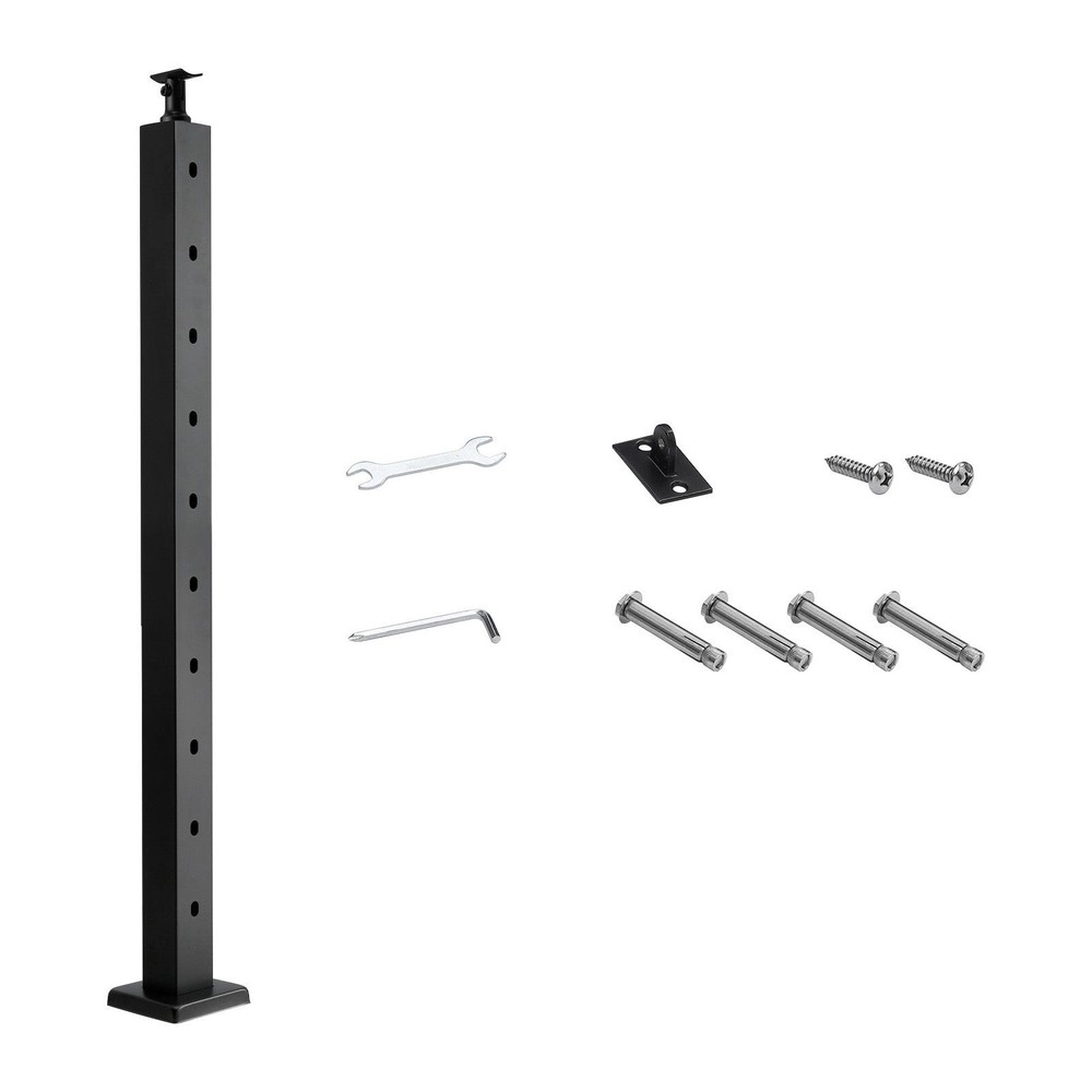 36in 30 deg Cable Post Stainless Black for Stairs