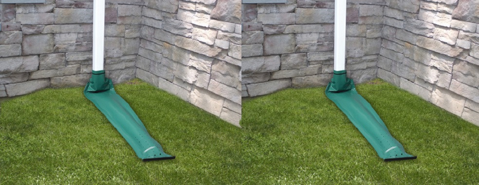 (2) ea Thermwell DE46 46″ Green Roll Out Roll Up Automatic Downspout Extenders