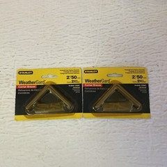 Stanley WeatherGard Corner Braces 2″ Galvanized #75-6245 Lot Of 2