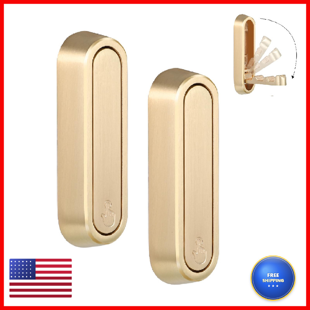 Dntorx Folding Coat Hooks 2 Pcs Foldable Gold Wall Hooks Heavy Duty Foldable