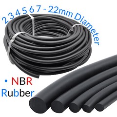 Nitrile Rubber NBR Solid O Ring Cord Gasket Oil Seal 2mm to 22mm Dia Per Metre