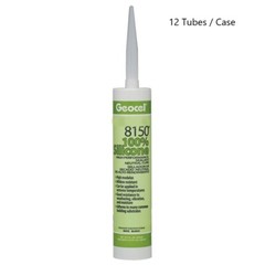 12 Tubes Geocel 8150® 100% SILICONE HIGH PERFORMANCE NEUTRAL CURE SEALANT Clear