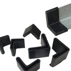 PVC Rubber L Profile Blanking End Cap Cover Angle Iron Bar Rack Chair Feet Sleev
