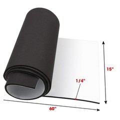 Dualplex Neoprene Sponge Foam Rubber Roll Adhesive, 15X60 Inches X 1/4″ Thick…