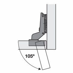 Hafele Salice 105° Soft Close Hinge Inset – 1 Pair