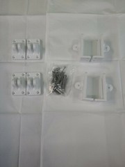2 X 4 White Stair Brackets-351447 Item 1171847–rail kit #346704-LOT OF 4 PAIR