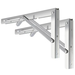2-10Pcs Folding Shelf Brackets Stainless Steel Fold Down Table Brackets 8-20Inch