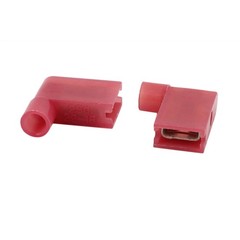 50Pcs Flag Crimp Terminals Female Nylon Fully Insulated Wire Connectors Red