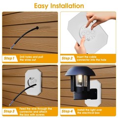8141DBL Siding Mounting Blocks, for Outdoor Lights & Cameras, Fits 1/2″ Doubl…