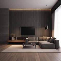 12.6 In. X 106 In. X 0.8 In. Acoustic Vinyl Wall Cladding Siding Board in Dark C