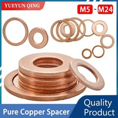 Copper Oil Drain Plug Washers M5-M24 Sump Seal Gasket Set for Motorcycle Car