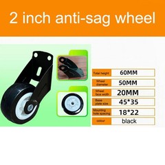 Door Bottom Roller for Cabinet Floor Mount 60x50x20mm Adjustable Height