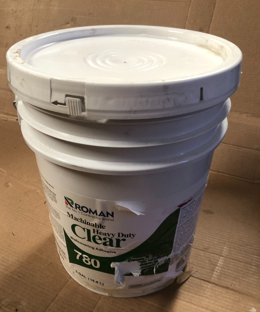 Roman 780 5 gal Heavy Duty Clear Machinable Wallpaper Adhesive-1PK