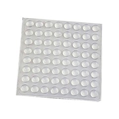 64Pcs CLEAR Ball Round Anti-Collision Silicone Pad With 3M Sticker 12*2mm