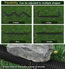 Gutter Downspout Extension Flexible Extendable 2166 Black Drainage Pipe