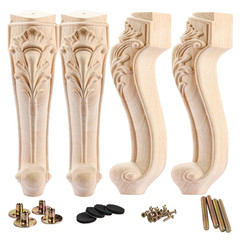 La Vane 10 Inch / 25Cm Wooden Furniture Legs Set Of 4 European Style Solid Wood