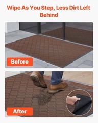Front Door Mat, 47 x 35 in Commercial Floor Mat for Indoor and Outdoor, Modern S