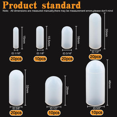 110 Piece High Temp Silicone Rubber Protective End Cap Kit – 3/32″ to 3/4″