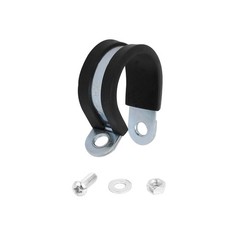 1Pcs 0.94″ Rubber Cable Clamps 304 Stainless Steel U Shaped Pipe Fitting Clamps